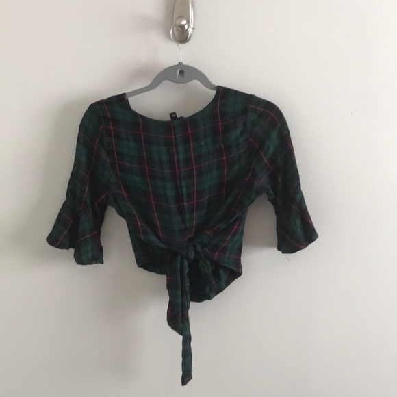 Flannel wrap top - Picture 2 of 2